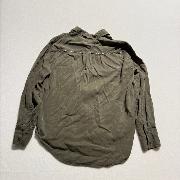 Free People Sage Green Casual Shirt - Picture 3 of 6